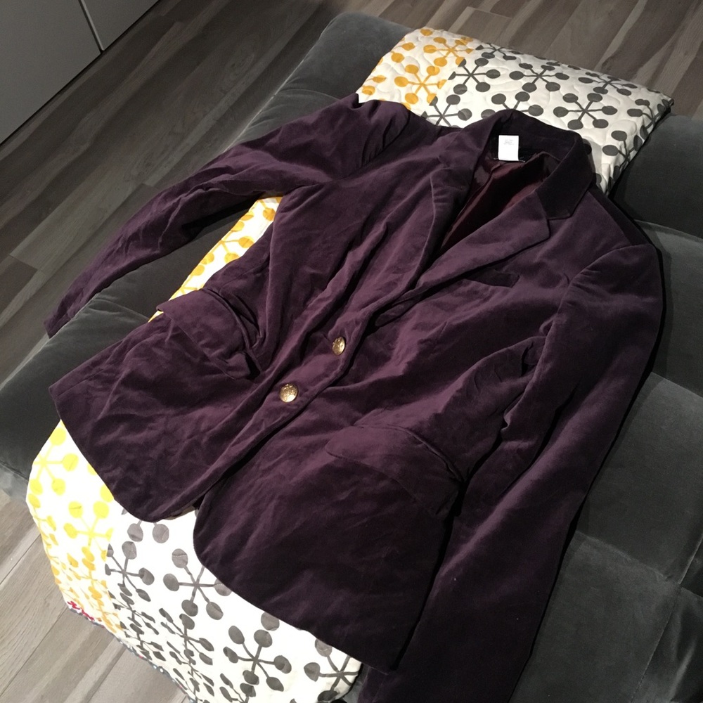 Purple Velvet JCREW Blazer